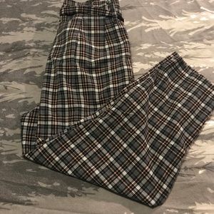 AE checkered paper bag trousers